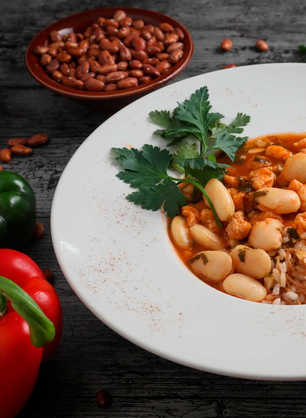 Fasolia soja comida restaurante Libanes Ksara Barcelona